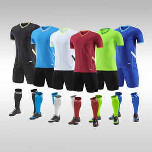 Jersey sepak bola bernapas Mesh seragam Thailand, 100% Polyester kustomisasi seragam sepak bola - Product Image 1
