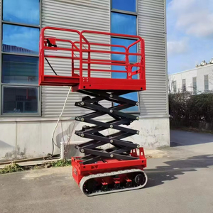 बड़े प्लेटफार्मों के लिए बैटरी संचालित कैंची लिफ्ट प्लेटफॉर्म उच्च भार क्षमता, जो असमान जमीन के लिए विशेष - Product Image 1