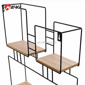 Estantes <span class=keywords><strong>de</strong></span> exhibición <span class=keywords><strong>de</strong></span> almacenamiento <span class=keywords><strong>de</strong></span> pared <span class=keywords><strong>de</strong></span> decoración moderna estante <span class=keywords><strong>de</strong></span> maceta soporte <span class=keywords><strong>de</strong></span> pared exhibición sala <span class=keywords><strong>de</strong></span> estar Metal Alambre <span class=keywords><strong>de</strong></span> hierro madera geométrica - Product Image 5