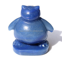5 sampai 6cm alami acak batu permata kristal kartun ukiran kristal saku Monster Figurine untuk dekorasi rumah