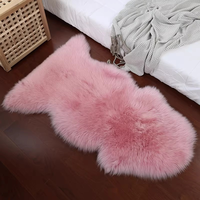 Tapis de sol en peau de mouton blanche naturelle, tapis en vraie fourrure d'agneau, tapis 100% laine, tapis d'hiver en fourrure de mouton entière