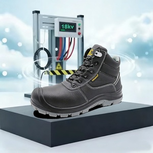 <span class=keywords><strong>Scarpe</strong></span> di Sicurezza Isolate Elettricamente per Uomo, Certificate CE ASTM, in Pelle Antiscivolo, Antiperforazione, con Punta in Fibra di Vetro, Isolamento 18kv, OEM - Product Image 3