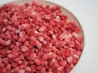 100% natuurlijke gevriesdroogde aardbeienblokjes, bulkverpakking, knapperige fruitschijfjes, bak ingrediënten, topping voor yoghurt en ontbijtgranen