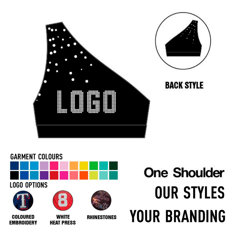 Custom One Shoulder Cheerleading Uniform Sublimation
