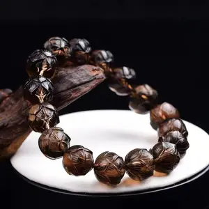 Naturedelstein Kristall-Armband Heilung Steine Dämpferquarz Lotus-Armband für Schmuck Geschenk