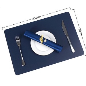 Set de table rectangulaire élégant en cuir PU de designer, style Zen Asiatique, coins arrondis, facile à nettoyer, pour restaurant, hôtel, maison, Laiyue Made - Product Image 3
