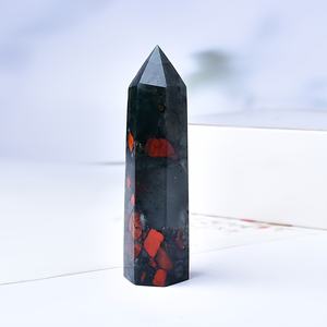 Wholesale Bohemian Style Polished Natural African Blood Point <b>Crystal</b> Stone <b>Tower</b> for Unique Home Decor and Holiday Gifts - Product Image 1