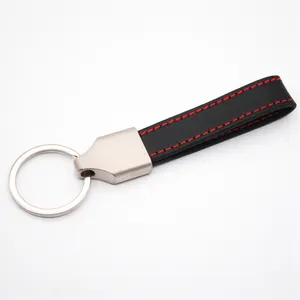 Premium quality custom metal and leather keychain for men