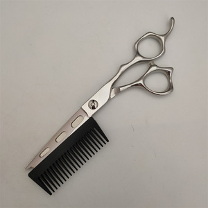 Professional Hair Scissors 6 Inch Stainless Steel <b>Straight</b> Head Long Handle With <b>Comb</b> Beauty Salon Use - Product Image 3