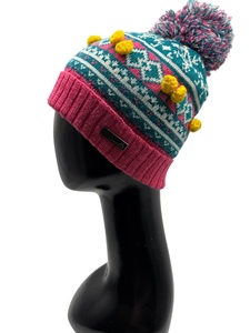 Garantía de calidad 72% Acrílico 28% Lana Gorro para adultos Gorro hecho a mano Sombreros con orejas - Product Image 2