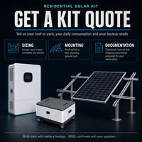 Kit solaire résidentiel complet pour la maison comprenant des modules, un onduleur mural, une batterie et un support de montage au sol