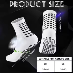 Custom Football Grip <b>Socks</b> for Men Non-Slip Terry Bottom with Silicone Dots Sports Crew <b>Socks</b> - Product Image 6