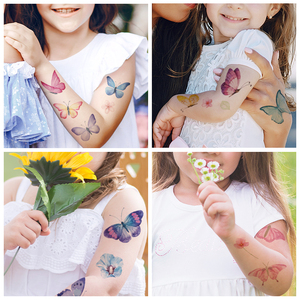 Serie farfalla <span class=keywords><strong>tatuaggi</strong></span> temporanei personalizzati per bambini braccio del corpo del tatuaggio adesivo stampato su carta - Product Image 3