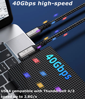 Cable USB4 Tipo C de 8K, 40Gbps, 80Gbps, 240W, PD3.1, QC4.0 para Samsung Thunderbolt 4, Cable de Carga Rápida Thunderbolt 3, USB C a C para Datos