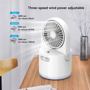Ventilateur portable 3 en 1 avec brumisateur, humidification et refroidissement, avec lumière LED 7 couleurs et 3 vitesses de vent - Product Image 5