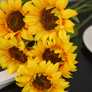 Girasol Artificial al por Mayor, Tallo Individual, Decoración para el Hogar, Bodas, Exteriores, Accesorio de Fotografía, Planta Artificial - Product Image 3