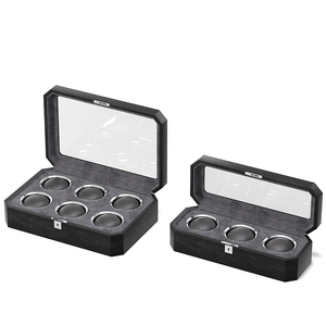 <span class=keywords><strong>Caja</strong></span> Organizadora <span class=keywords><strong>de</strong></span> Relojes Octagonal Negra <span class=keywords><strong>de</strong></span> Lujo con Diseño <span class=keywords><strong>de</strong></span> Logotipo Personalizado para Relojes <span class=keywords><strong>Casio</strong></span> y Colecciones Premium - Product Image 5