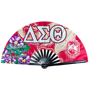 Grandi ventagli estivi personalizzati da 33cm colorati in bambù con la tecnica dipinta di orgoglio - Product Image 4