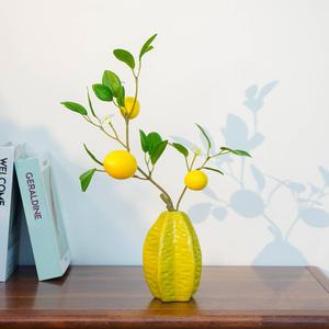 Planta Artificial de Limón con Florero de Cerámica, Decoración para Interiores del Hogar, Decoración para Bodas - Product Image 5