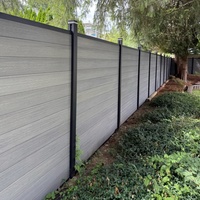 Clôture décorative en WPC co-extrudé avec cadre en aluminium, écologique, anti-rongeurs, revêtement poudré, résistante aux intempéries, pour jardin extérieur