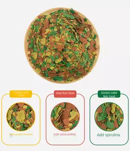 Alimento para peces <span class=keywords><strong>Koi</strong></span> flotante de alta proteína <span class=keywords><strong>Betta</strong></span> Tropical Cichlid Food Flake Venta al por mayor Pellets de comida para peces de acuario hechos de plástico - Product Image 5