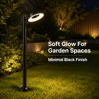 Lampe de jardin décorative en forme d'anneau, éclairage d'ambiance doux, avec piquet lumineux à illumination circulaire unique