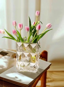 <span class=keywords><strong>Vase</strong></span> de table rectangulaire moderne en verre cristal Wynns Luxor, multicolore, luxe, <span class=keywords><strong>fleurs</strong></span>, décoration d'intérieur haut de gamme, coffret cadeau pour Noël - Product Image 3