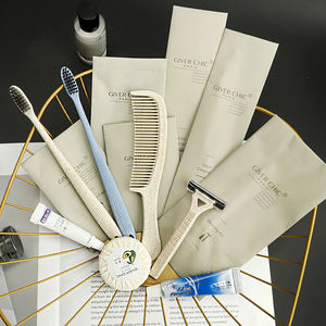 Kit <span class=keywords><strong>de</strong></span> toilette d'hôtel 5 étoiles <span class=keywords><strong>de</strong></span> luxe personnalisé avec sacs en papier effet pierre, comprenant un kit dentaire et un mini-<span class=keywords><strong>savon</strong></span> <span class=keywords><strong>pour</strong></span> chambre d'hôtes - Product Image 4