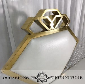 Hotel & mobili di nozze panca in acciaio inox con acrilico divano a forma di diamante per uso esterno e soggiorno - Product Image 5