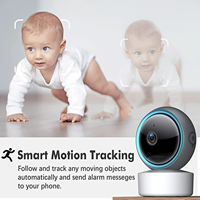 Caméra de surveillance pour bébé OEM 3MP 360° °   Caméra de sécurité domestique WiFi avec vision nocturne PTZ, audio bidirectionnel et détection de mouvement