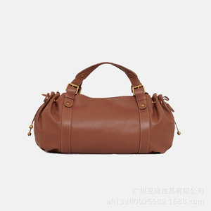Bolso Boston de mezclilla de corte de bota y cintura alta para mujer, casual, de color liso, suave, tipo bandolera/tote - Product Image 4