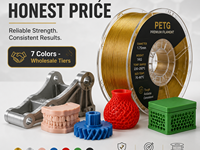 Filament PETG en gros d'usine 1,75 mm – Couleurs Or et Argent Teint Peau pour Imprimantes 3D Creality et Bambu Lab