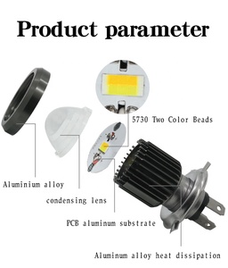 مزدوج اللون CSP العارض عدسة دراجة نارية المصابيح الأمامية H6 BA20D H4 LED مرحبا لو شعاع موتو قيادة دراجة نارية مصابيح LED - Product Image 3