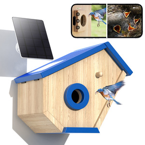 Nichoir intelligent avec caméra, alimenté par énergie solaire, vidéo <span class=keywords><strong>en</strong></span> <span class=keywords><strong>direct</strong></span> 1080HD, vision nocturne, enregistrement de nidification 24h/24, détection automatique et notification - Product Image 5