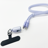 Cordon bandoulière 60W USB-C vers USB-C, chaîne de téléphone portable antivol, sangle de cou pour smartphone pour femme