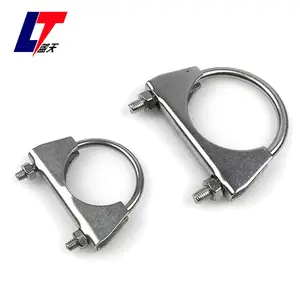 China Supplier Heavy Duty Exhaust Muffler Saddle U Type Clamp for car exhaust repair