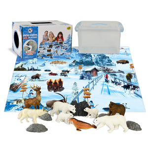 Juguete de Animales de Plástico con Tapete de Juego, Modelo de Oso Polar y Lobo de Antártida para Niños 2025 - Product Image 2