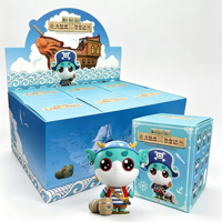 Figurine Yubi Bear Pirate Blind Box en PVC, Ornement de Bureau Tendance, Jouet de Collection Designer, Chine, 5-7 Ans, Vente en Gros Usine OEM