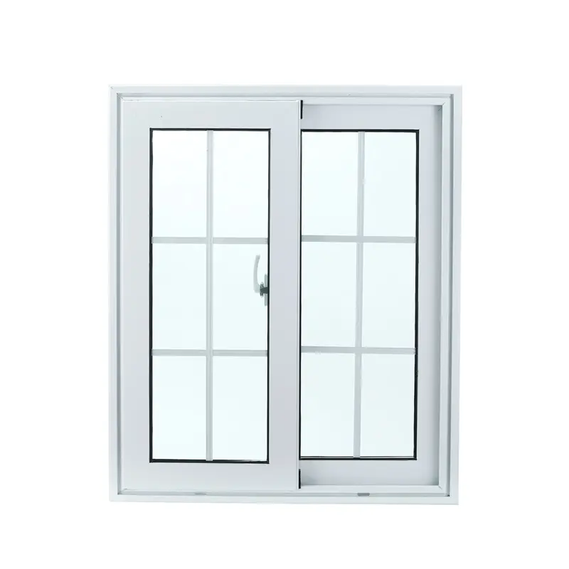 Aluminum white sliding windows and doors with grills double glazed window gril french Aluminum alloy sliding window