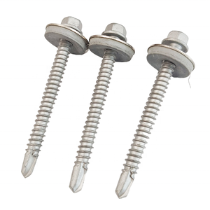 Tornillos para Techo con Cabeza Hexagonal, Recubrimiento Ruspert, Autoperforantes, Grises, con Arandela EPDM y Arandela Grande # 12 - Product Image 3