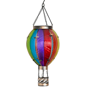 Bunte Regenbogen-Glas-Heißluftballon-Solar-LED-Laterne mit IP65-Schutzklasse für Gartendekoration - Product Image 2