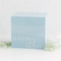 Boîte à cartes de mariage élégante en acrylique personnalisée avec serrure, boîte à cartes cadeaux de mariage