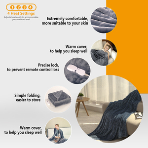 Top Vente Doux Flanelle jet Chauffé couverture Électrique chauffe-<span class=keywords><strong>lit</strong></span> couvertures chauffantes électriques avec ETL CE certification GS - Product Image 6