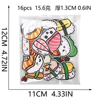 Patchs brodés thermocollants en polyester couleur personnalisée, motif cuisine japonaise, dessin animé, pour sac à sushi, vente chaude