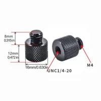 Écrou de conversion mâle M4 M5 M6 M8 M10 M12 vers femelle 1/4-20, adaptateur de support de projecteur, rotule, vis de trépied photo