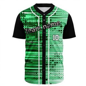 Broderie personnalisée double tricoté jeunes chemises de baseball vierges maillot de sublimation USA Softball maille bouton vers le bas maillot de baseball - Product Image 1