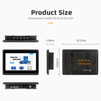 Moniteur tactile industriel 7 10,1 pouces lisible en plein soleil, IP65 IP67, écran tactile capacitif étanche, haute luminosité pour extérieur