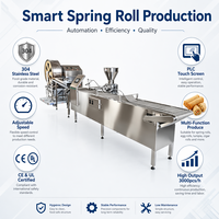 Machine automatique à rouleaux de printemps à bas prix avec moteur, en acier inoxydable 304 de qualité alimentaire, haute capacité 3000-3600 pièces/h