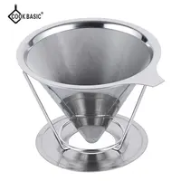 Reusable Stainless Steel Coffee Filter with Stand Holder