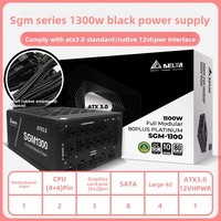 Alimentation électrique pour serveur/ordinateur de bureau Delta SGM1300W noire monocanal 12V Platinum Full-Mode Full-Voltage 20+4Pin ATX